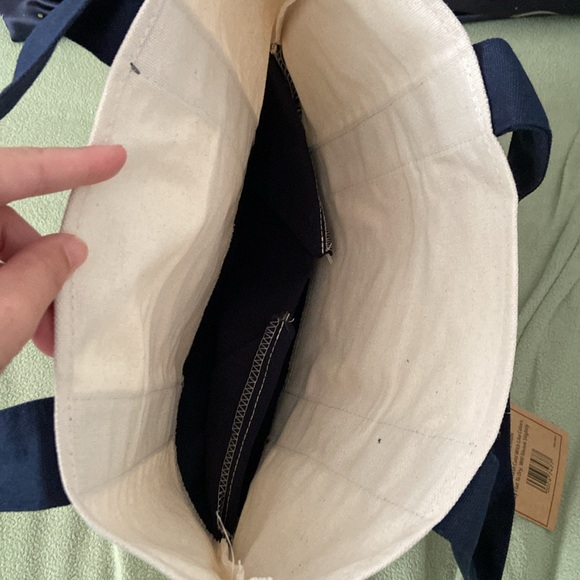 Blue Trader Joe’s Canvas Tote Bag NWT - Picture 2 of 3
